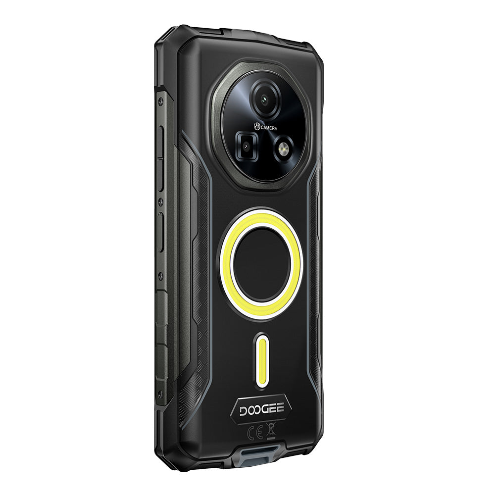 Doogee Fire 5 Ultra - 6.6'' Smartphone Robuste avec lampe camping 1200 lm, 13 000 mAh, 8/256GB, Android 15