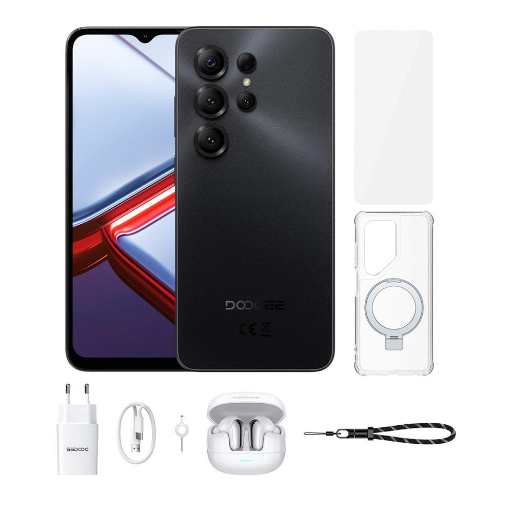 Doogee Note 56 X Pro Vip - Smartphone Android 16 avec Gemini IA, 6,56" 90Hz, 6150mAh + Pack Écouteurs TWS, Coque & Verre Trempé